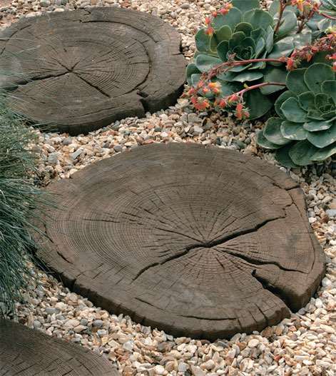 Timberstone Log Stepping Stone