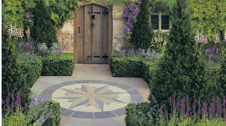 Vintage Stone Compass Points 2.27m dia